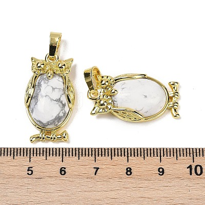 Natural Howlite Pendant KK-F887-02G-06-1