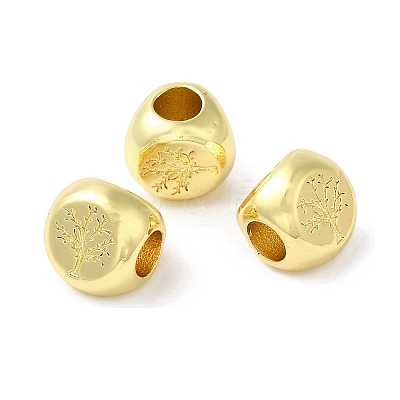 Eco-Friendly Rack Plating Brass European Beads KK-F854-01G-03-1