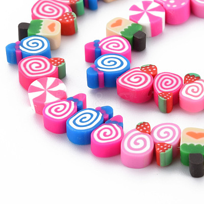 Imitation Food Handmade Polymer Clay Bead Strands CLAY-N011-42A-1