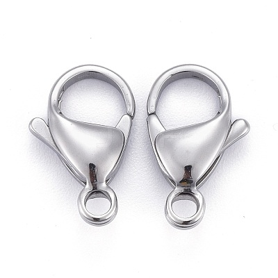 Tarnish Resistant 304 Stainless Steel Lobster Claw Clasps X-STAS-AB15-1