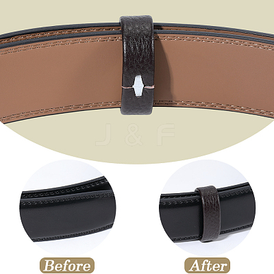 6Pcs 6 Styles Cowhide Leather Loop Keepers FIND-CL0001-61-1