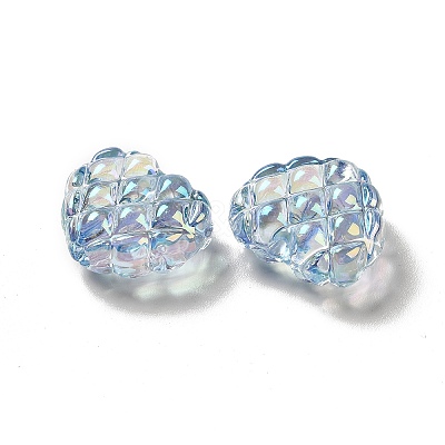 Transparent Acrylic Waffle Beads OACR-E016-01E-1