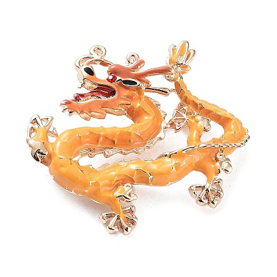 Dragon Alloy Rhinestone Brooches LS-JEWB-K018-12KCG-1