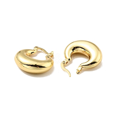 Rack Plating Brass Chunky Hoop Earrings for Women LS-EJEW-G288-35D-G-1