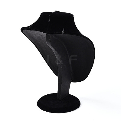 Bust Shaped MDF Covered with Velvet Jewelry Set Display Stands AJEW-U002-01B-1
