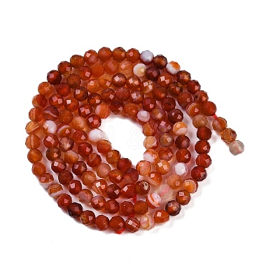Natural Banded Agate Beads Strands G-P553-G09-02-1