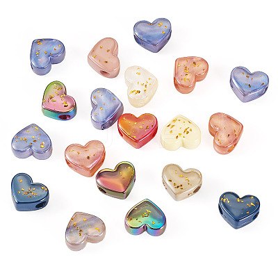 20Pcs Opaque Acrylic European Beads OACR-TA0003-61-1