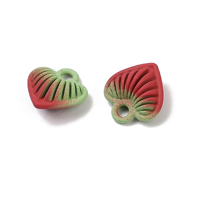 Spray Painted Alloy Pendants PALLOY-S038-15D-1
