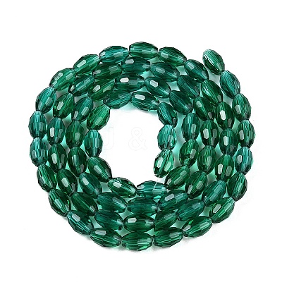 Transparent Glass Beads Strands EGLA-A037-T6x8mm-D11-1