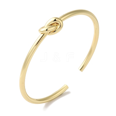 Brass Open Cuff Bangles LS-BJEW-C070-06G-1