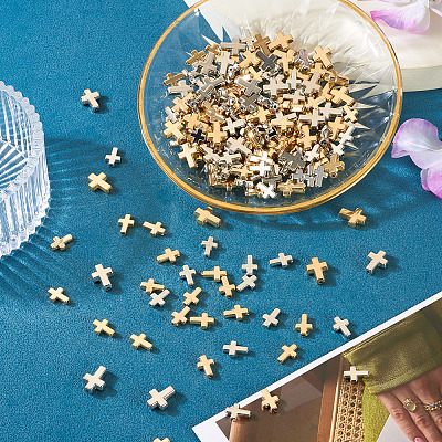 300Pcs 4 Styles CCB Plastic Beads CCB-TA0001-15-1