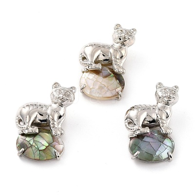 Shell Pendants KK-C232-01A-P-RS-1