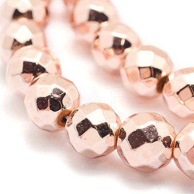 Electroplate Non-magnetic Synthetic Hematite Beads Strands G-L485-03D-LRG-1