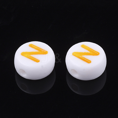 Initial Acrylic Beads OACR-E001-20N-1