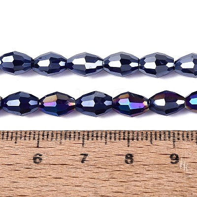 Electroplate Transparent Glass Beads Strands GL-N002-01A-A20-1