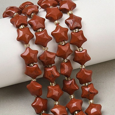 Natural Red Jasper Beads Strands G-Z080-A18-10mm-1