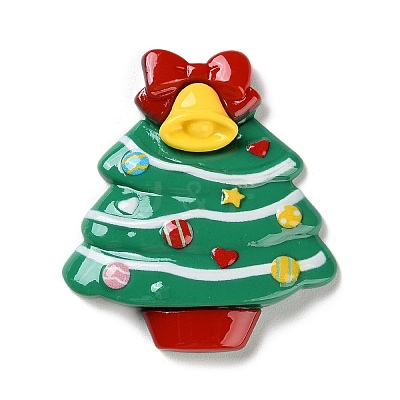 Christmas Theme Opaque Resin Cabochons RESI-F053-A06-1