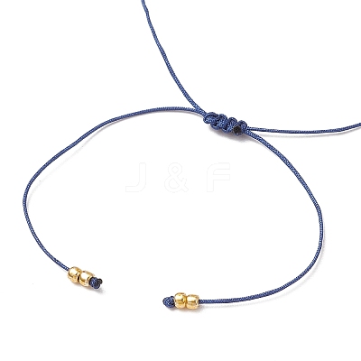 Natural Round Aquamarine Beads Braided Bead Bracelets for Women BJEW-JB11655-03-1