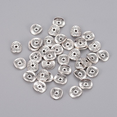 Tibetan Style Wavy Spacer Beads X-TIBEP-A11067-AS-FF-1