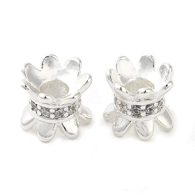 Rack Plating Brass Beads KK-B088-10B-S-1