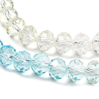 Transparent Painted Glass Beads Strands LS-DGLA-A034-T6mm-A21-1
