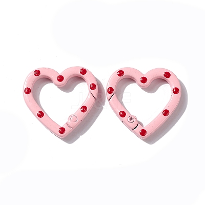 Spray Painted Alloy Spring Gate Rings PALLOY-F293-03-1