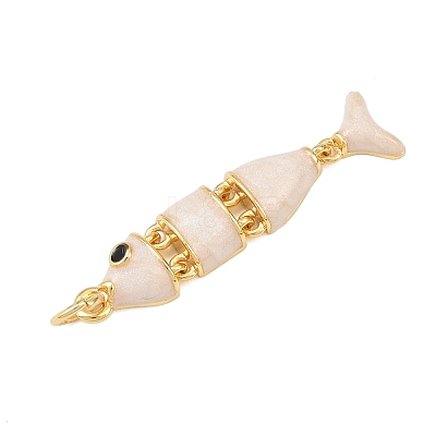 Brass Enamel Pendants KK-P339-24G-01-1