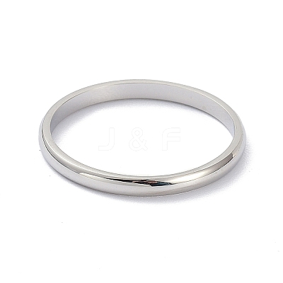 Non-Tarnish 2mm Polished Plain Dome Finger Ring for Girl Women LS-RJEW-C012-05F-P-1