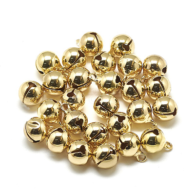 Brass Bell Charms KK-T032-041G-1