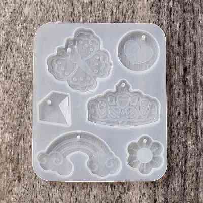 Rainbow/Butterfly/Crown Pendant DIY Silicone Mold X1-DIY-K073-09D-1