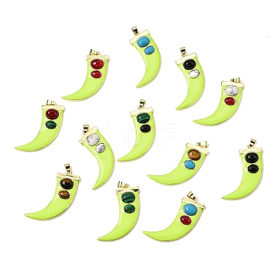 Natural & Synthetic Mixed Gemstone Pendants KK-H267-012G-02-1