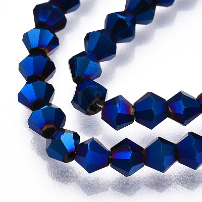 Electroplate Glass Bead Strands X-EGLA-R094-4mm-03-1