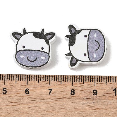 Printed Schima Wood Beads WD-CBA91F0-17-1