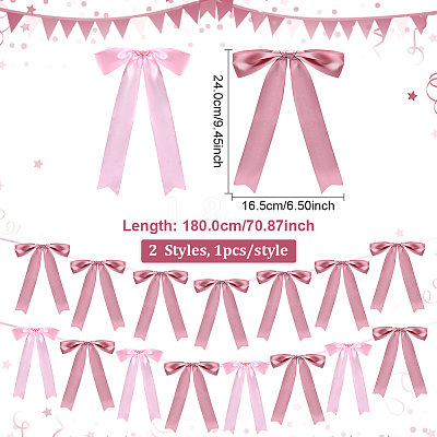 2Pcs Polyester Packaging Ribbon Bowknot HJEW-ME00127-1