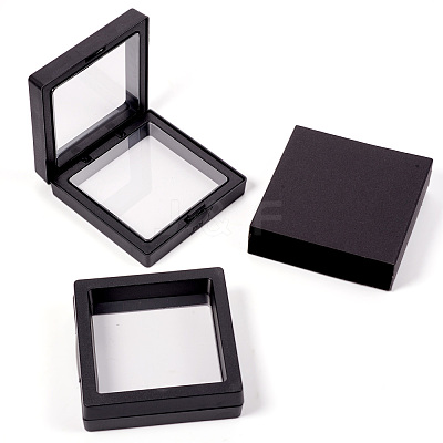 Square Transparent PE Thin Film Suspension Jewelry Floating Frame Displays ODIS-TAC0002-02A-1