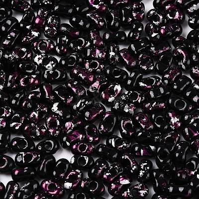 Picasso Spray Painted Glass Seed Beads SEED-T006-04-38-1