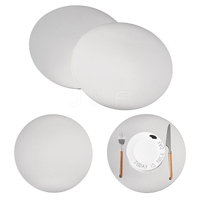Disposable Round Paper Placemat AJEW-TAC0030-036A-1
