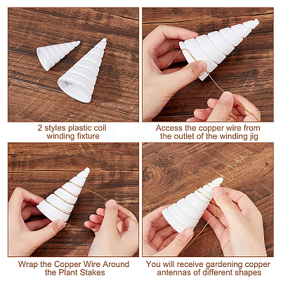 4Pcs 2 Styles Plastic Coil Winding Fixture AJEW-OC0004-58-1