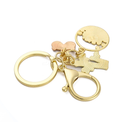 Rack Plating Panda Zinc Alloy Enamel Pendant Keychain KEYC-G064-01A-1
