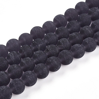 Transparent Glass Beads Strands GLAA-T032-T10mm-MD03-1