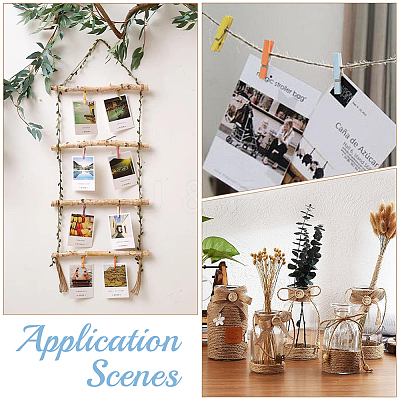 100Pcs Natural Wooden Craft Pegs Clips AJEW-SP0003-48A-1