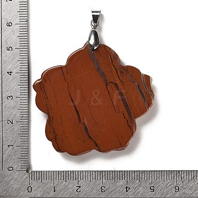 Natural Red Jasper Pendants G-B040-01P-17-1