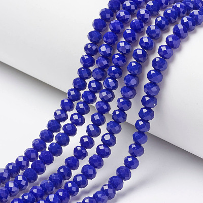 Opaque Solid Color Glass Beads Strands EGLA-A034-P10mm-D07-1
