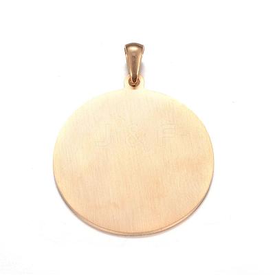 Ion Plating(IP) 304 Stainless Steel Pendants STAS-P063-09G-1