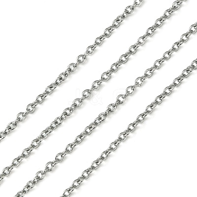 Tarnish Resistant 304 Stainless Steel Cable Chains CHS-O005-19B-1