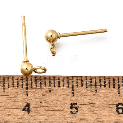 201 Stainless Steel Stud Earring Findings STAS-R156-01G-02-1