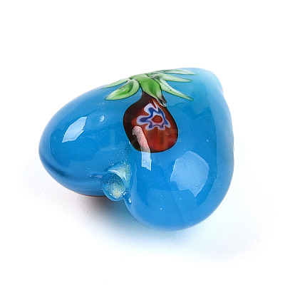 Handmade Bumpy Millefiori Glass Beads LAMP-N024-42-1