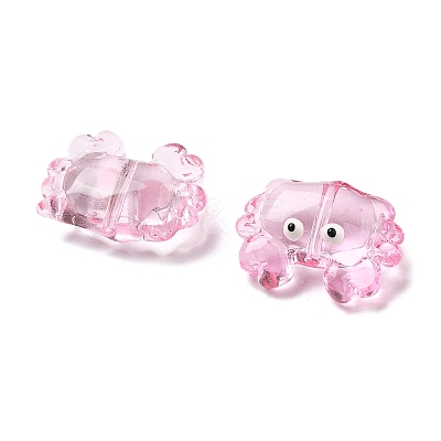 Transparent Glass Enamel Beads LAMP-V001-08-1