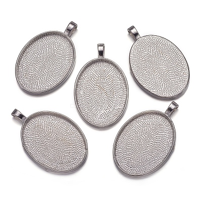Alloy Pendant Cabochon Settings LS-PALLOY-A15657-N-NF-1