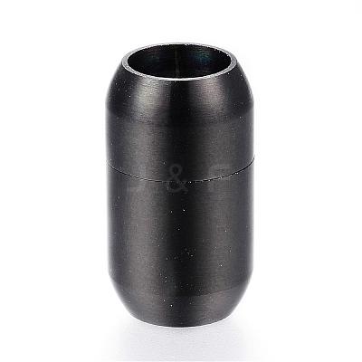 304 Stainless Steel Magnetic Clasps with Glue-in Ends STAS-G101-34B-1